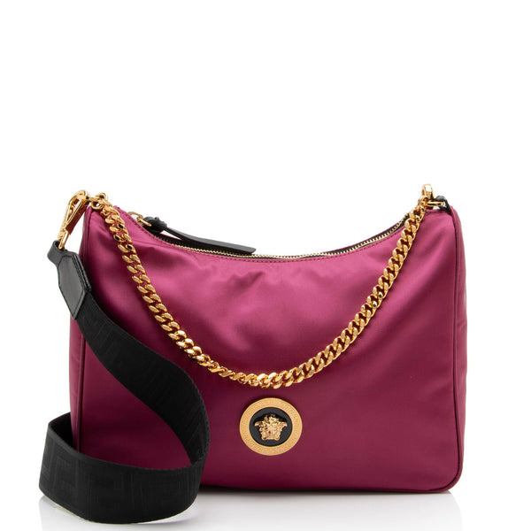 Versace Nylon Medusa Tribute Chain Crossbody (SHF-g5U45x)