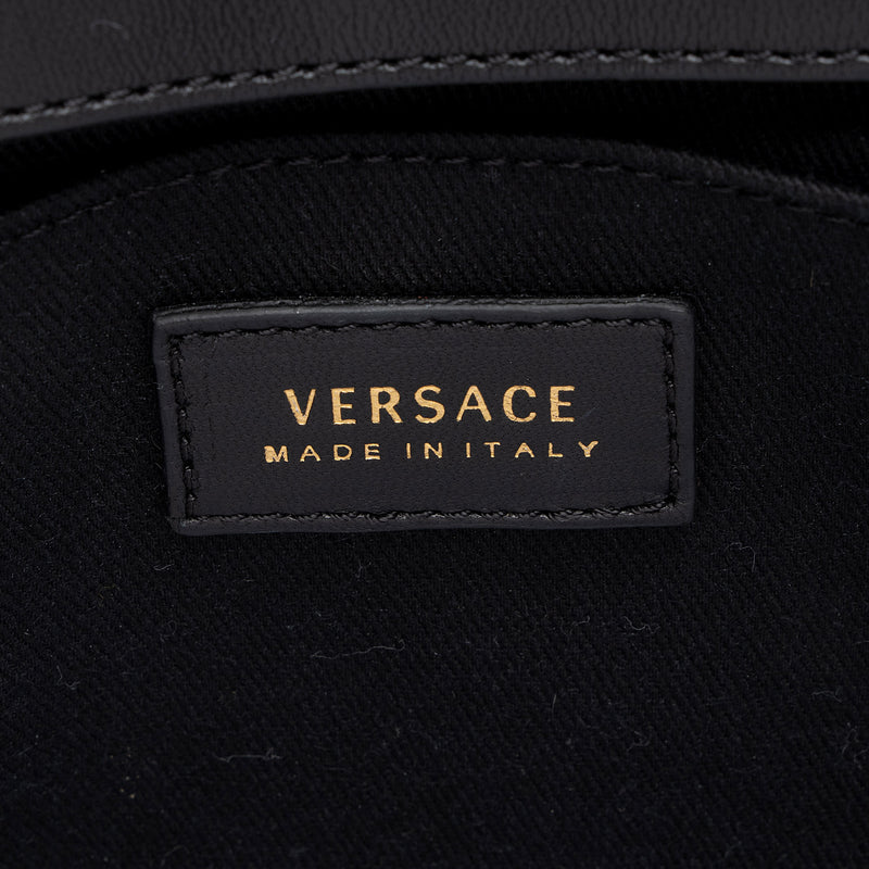 Versace Patent Leather Medusa Padlock Icon Top Handle (SHF-NPGhZL)