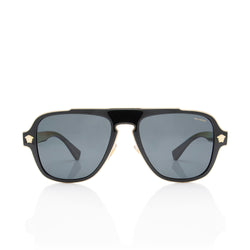 Versace Polarized Medusa Aviator Sunglasses (SHF-p3SFTh)