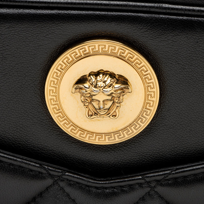 Versace Quilted Leather Medusa Camera Bag (SHF-he5z7l)