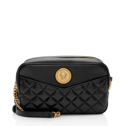 Versace Quilted Leather Medusa Camera Bag (SHF-he5z7l)