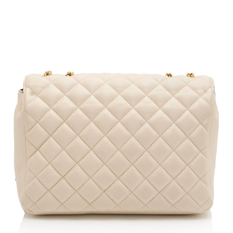 Versace Quilted Leather Medusa Flap Shoulder Bag (SHF-CZWzsb)