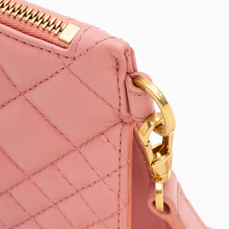 Versace Quilted Leather Tribute Icon Flat Crossbody (SHF-mw6ymG)