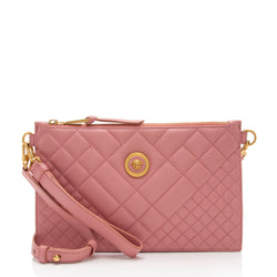 Versace Quilted Leather Tribute Icon Flat Crossbody (SHF-mw6ymG)