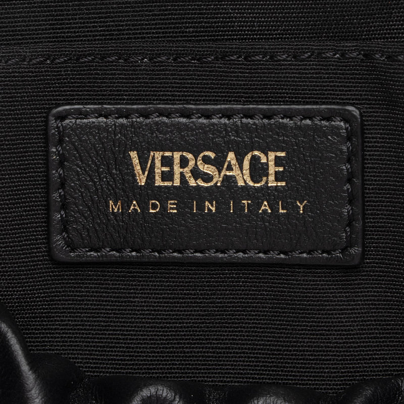 Versace Quilted Smooth Calfskin Le Medusa Small Bucket Bag (SHF-W0OUZR)