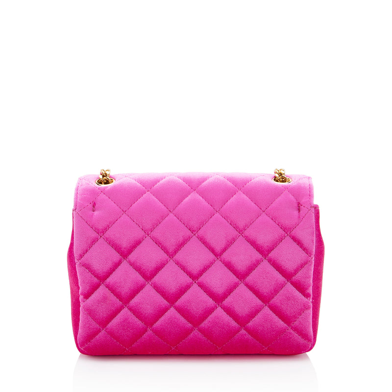 Versace Quilted Velvet Medusa Chain Crossbody (SHF-DXCdqt)