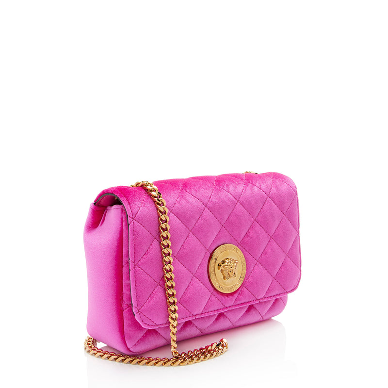 Versace Quilted Velvet Medusa Chain Crossbody (SHF-DXCdqt)