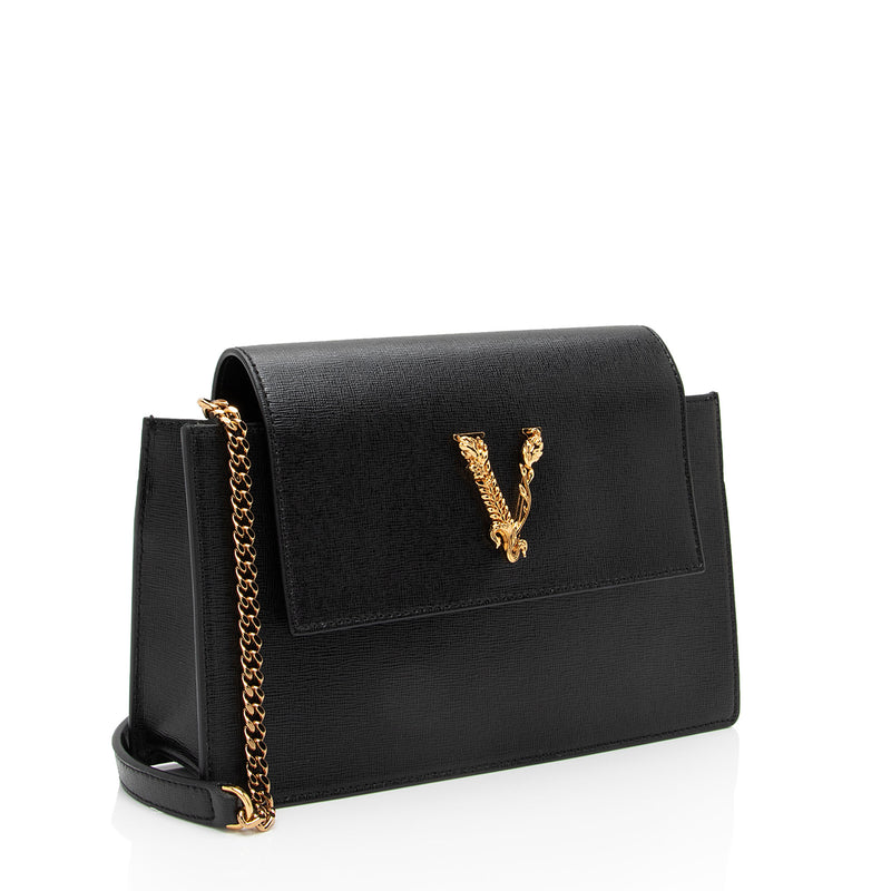 Versace Saffiano Virtus Small Shoulder Bag (SHF-Pv3Jan)