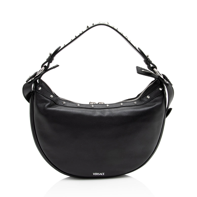 Versace Studded Leather Repeat Hobo (SHF-yeeQmI)