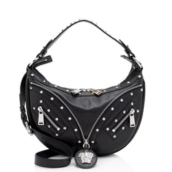 Versace Studded Leather Repeat Hobo (SHF-yeeQmI)