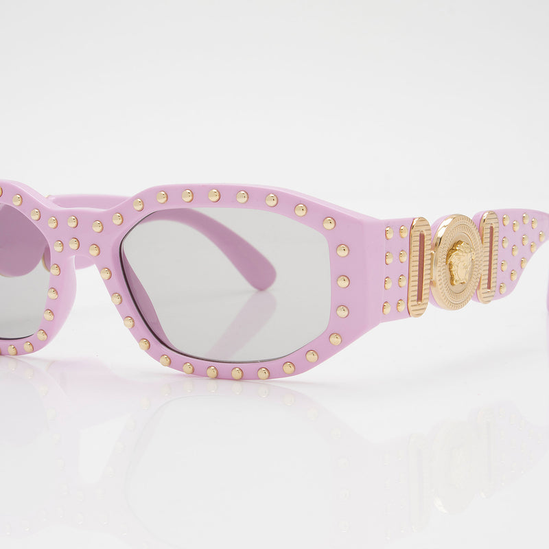 Versace Studded Medusa Biggie Sunglasses (SHF-o5OrNa)