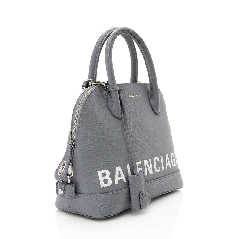 Balenciaga Ville Small Top Handle Bag In White/Black/