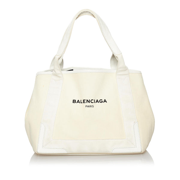 Balenciaga Navy Cabas S Canvas Tote Bag (SHG-29833) – LuxeDH