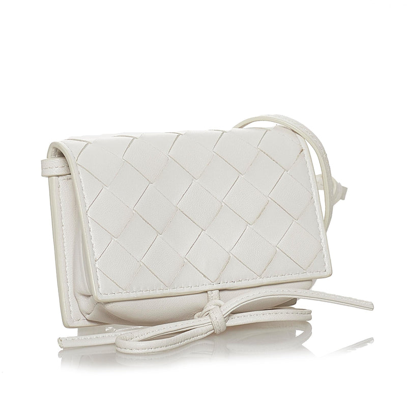 Bottega Veneta Intrecciato Leather Crossbody Bag (SHG-33431)