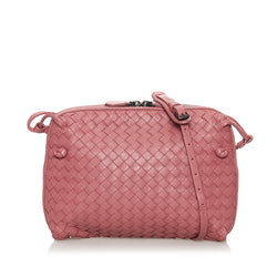 Bottega Veneta Intrecciato Nodini Crossbody - Pink Crossbody Bags
