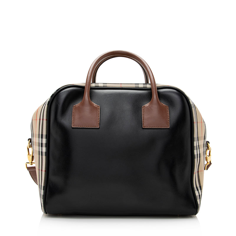 Burberry Bowling Check Mini Bag in Natural