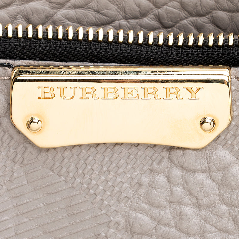 Burberry Dewsbury Medium Grain Check Embossed Tote Bag Black