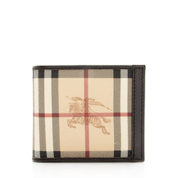 Burberry Leather And House Check International Bifold Wallet in Brown for  Men