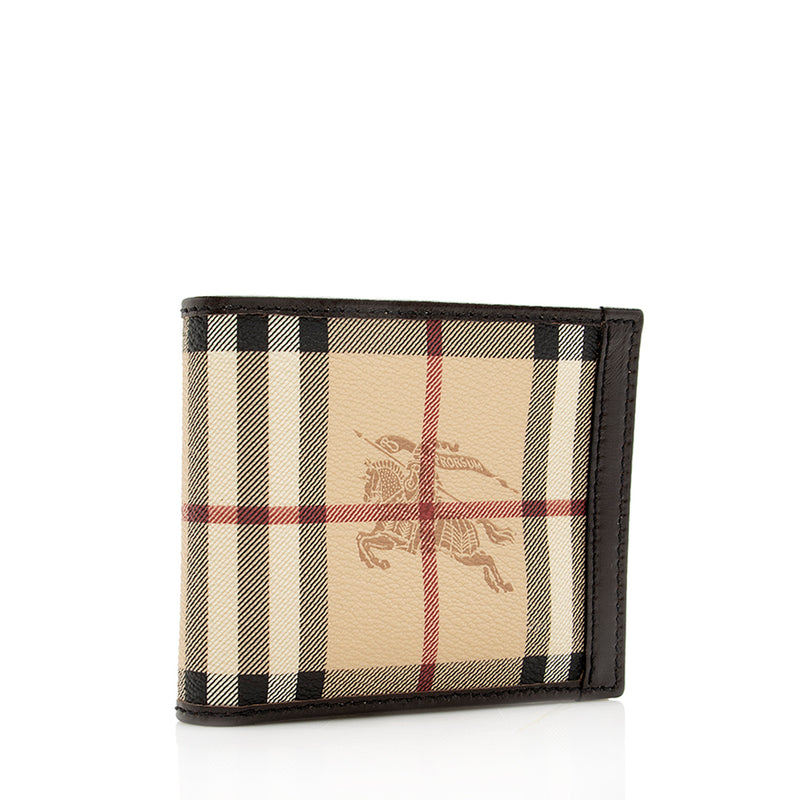 Burberry Other Plaid Patterns Calfskin Folding Wallet Small Wallet