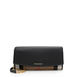 Burberry chain-detail Leather Wallet - Black