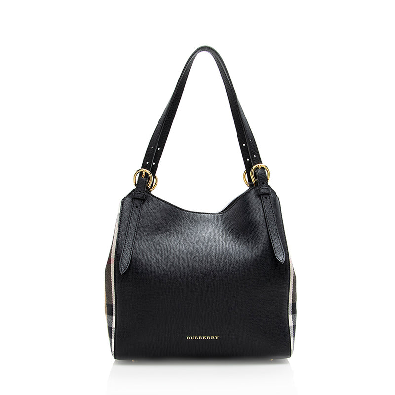 Burberry Canterbury Leather Tote in Black
