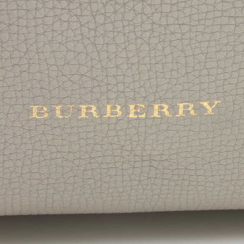 Burberry Tan/Beige House Check Fabric and Leather Small Canterbury