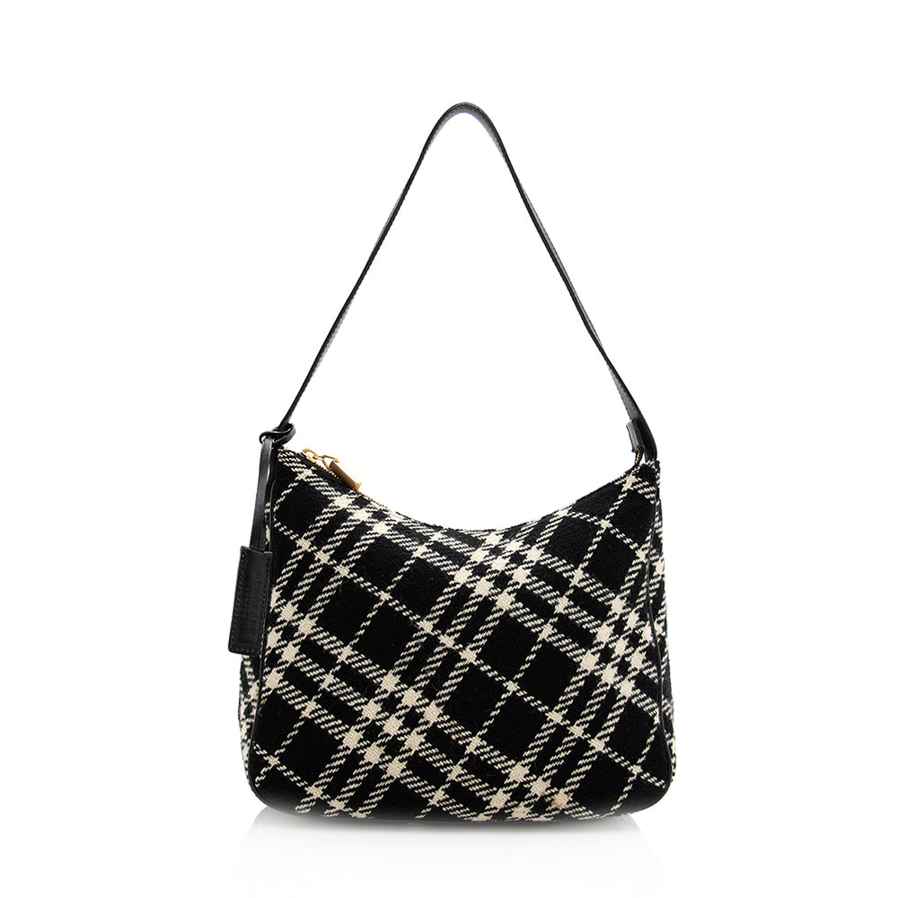 Brown Burberry Wool Supernova Check Handbag – Designer Revival