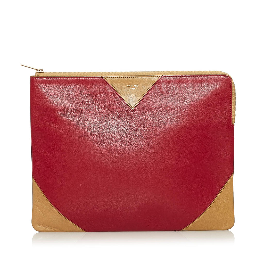 Celine Bicolor Coeur Leather Clutch Bag (SHG-34952) – LuxeDH