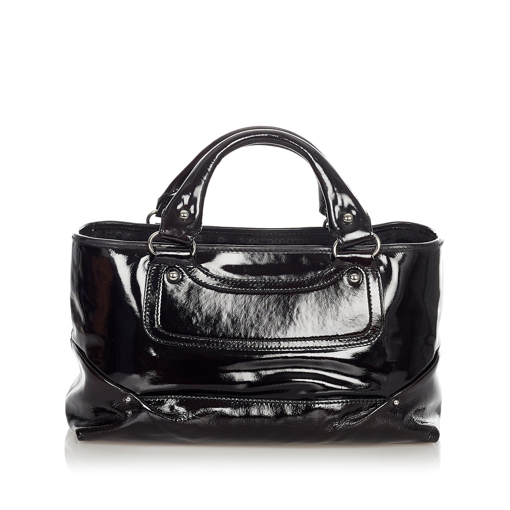 Celine Boogie Patent Leather Handbag SHG 31596