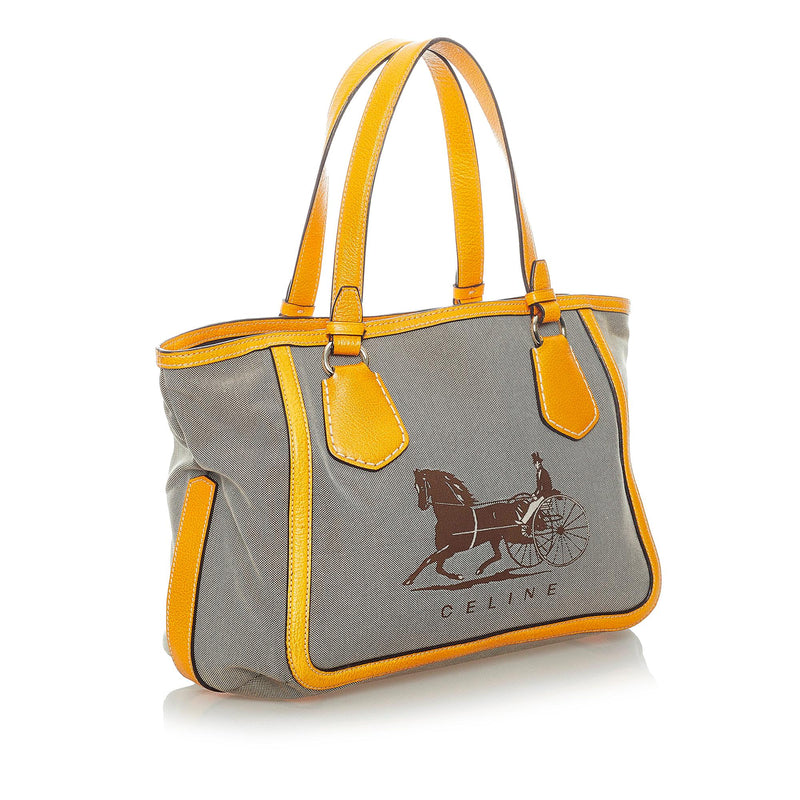 Celine 2000s Horse Carriage Canvas Tote Bag · INTO