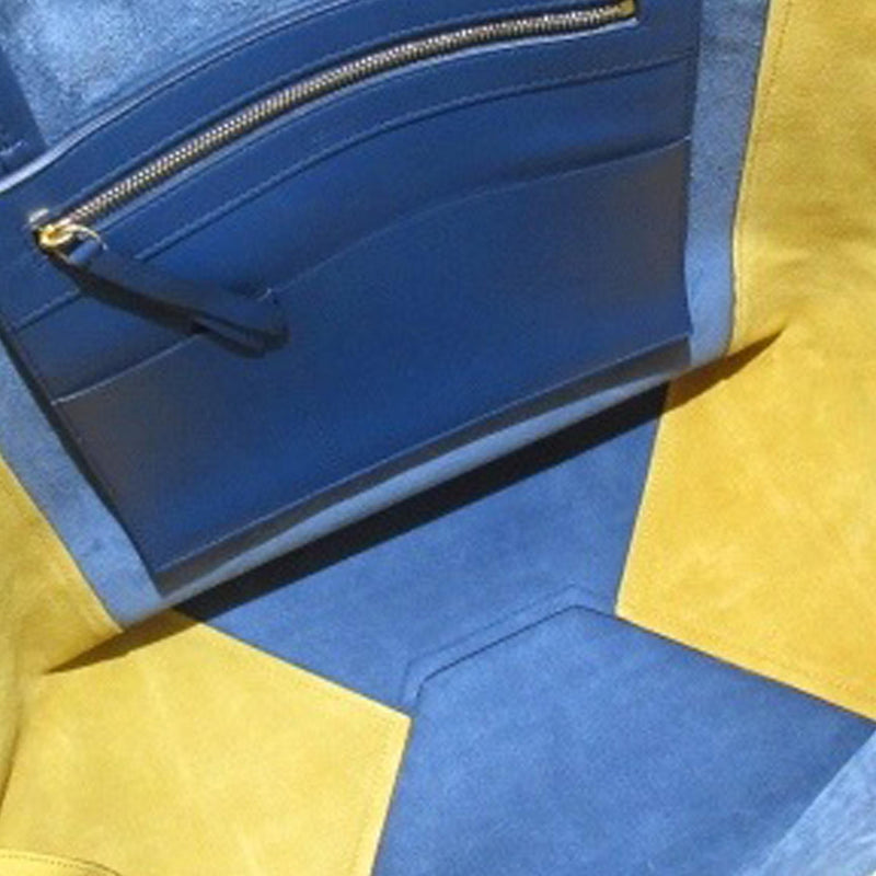 Celine - Authenticated Cabas Phantom Handbag - Leather Beige Plain for Women, Very Good Condition