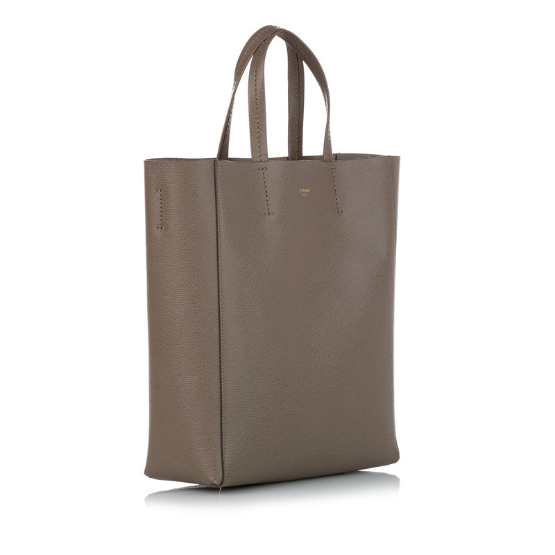 Celine - Authenticated Cabas Vertical Handbag - Leather Beige Plain for Women, Never Worn