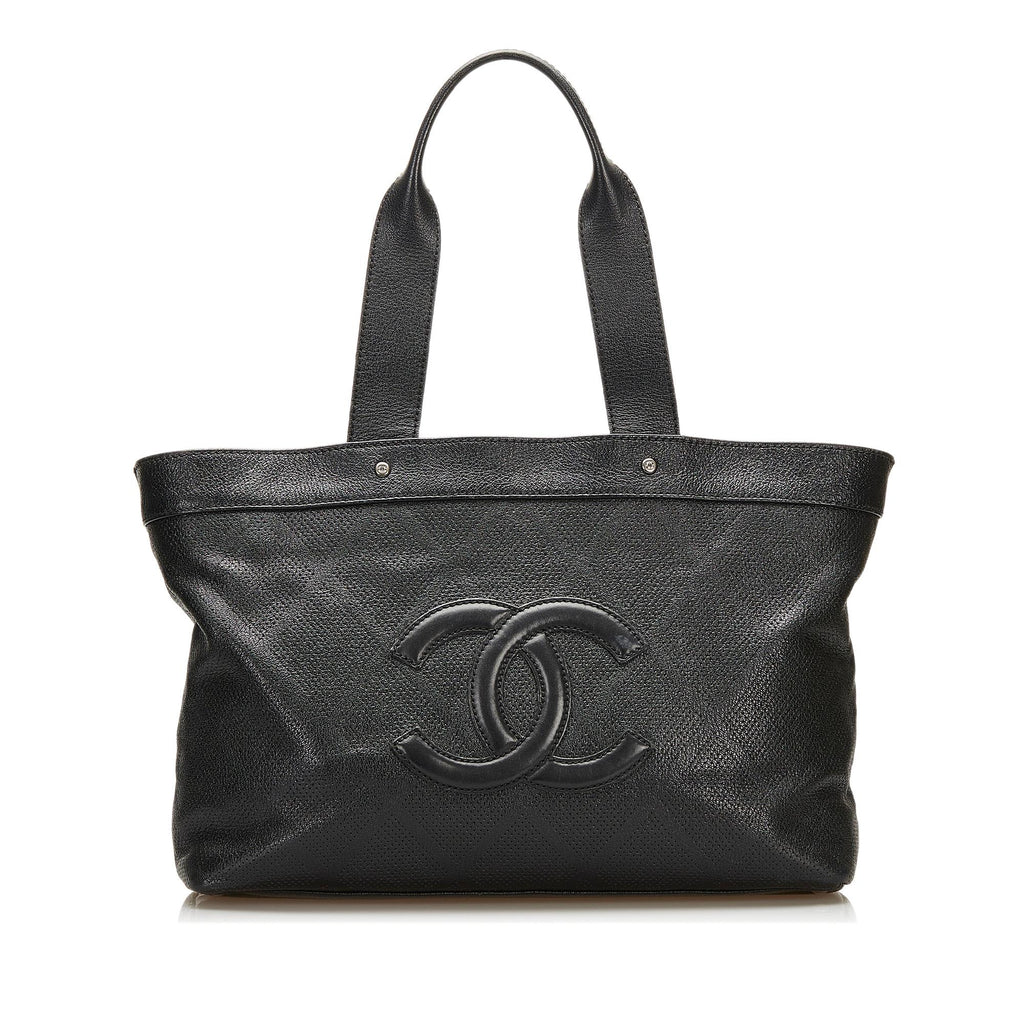 Chanel Executive Tote Bag Dark Grey Grainy Calfskin