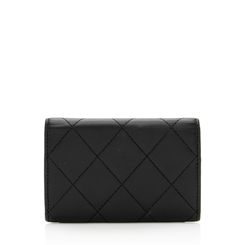 Chanel Calfskin Quilted Cambon Coin Case (SHF-19460)