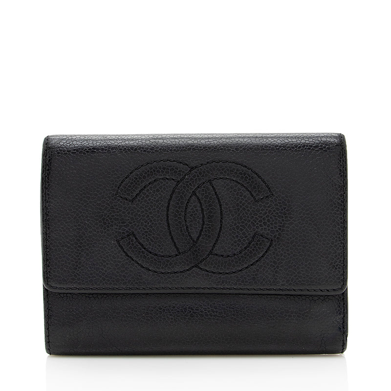 Luxury Quality Leather Women Long Wallet Caviar Sheepskin Clutch
