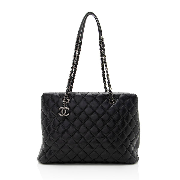 Chanel Caviar Leather City Shopping Tote (SHF-19914)