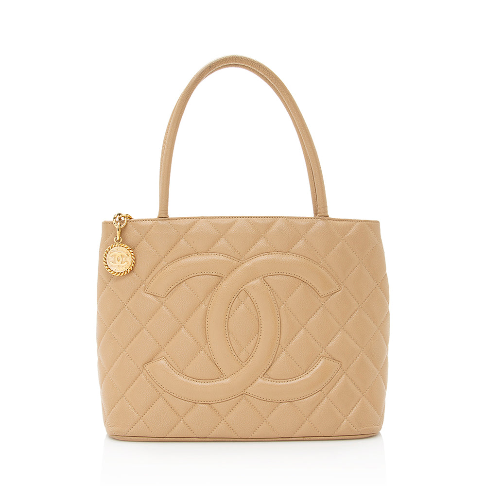 Chanel Caviar Leather Medallion Tote (SHF-19444) – LuxeDH
