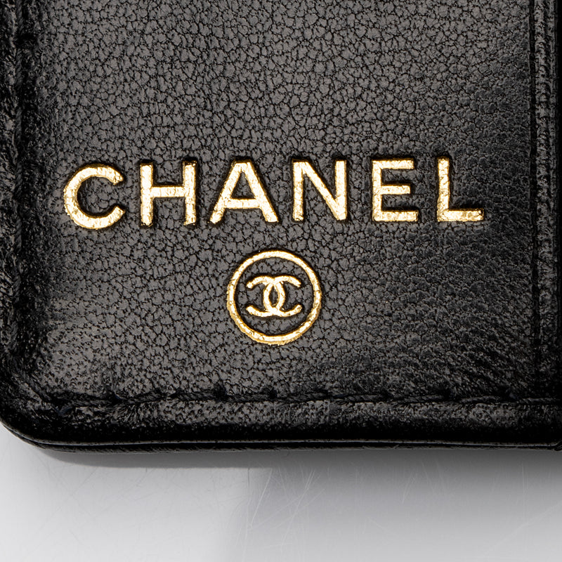 CHANEL Caviar Quilted 6 Key Holder Black 1220993