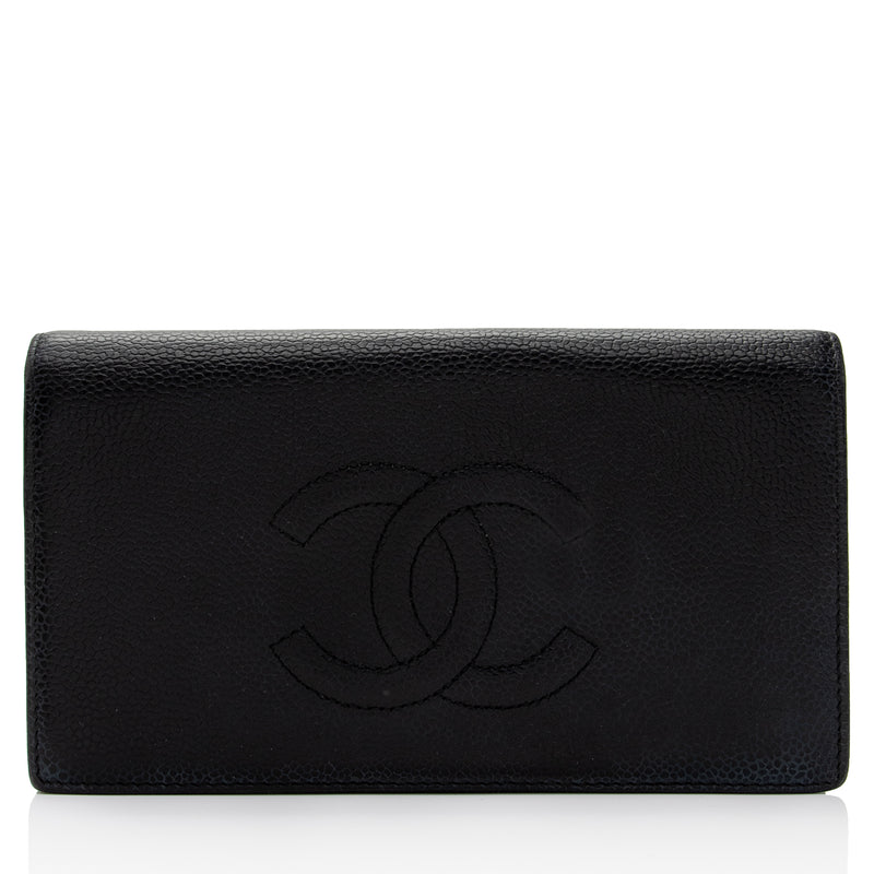 CHANEL Black Quilted Leather Gold CC Bi Fold Small Wallet with  CardBillCoin  My Dreamz Closet