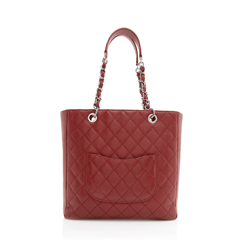 Chanel Caviar Leather Vertical Grand Shopping Tote (SHF-19404)