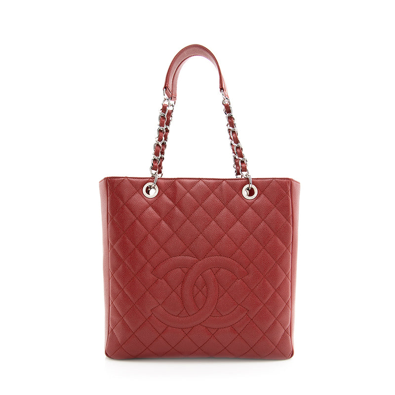 Chanel Caviar Leather Vertical Grand Shopping Tote (SHF-19404)