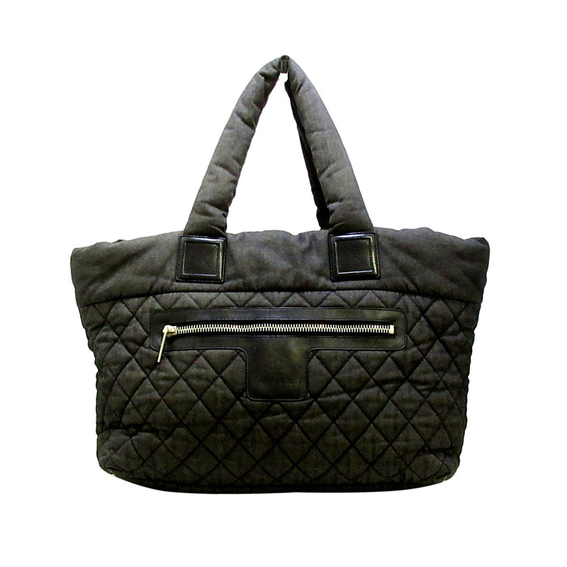 CHANEL, Bags, Chanel Black Quilted Nylon Medium Pouch