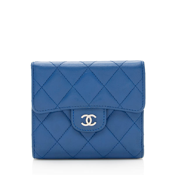 Chanel Quilted Lambskin CC Compact Wallet (SHF-19448)