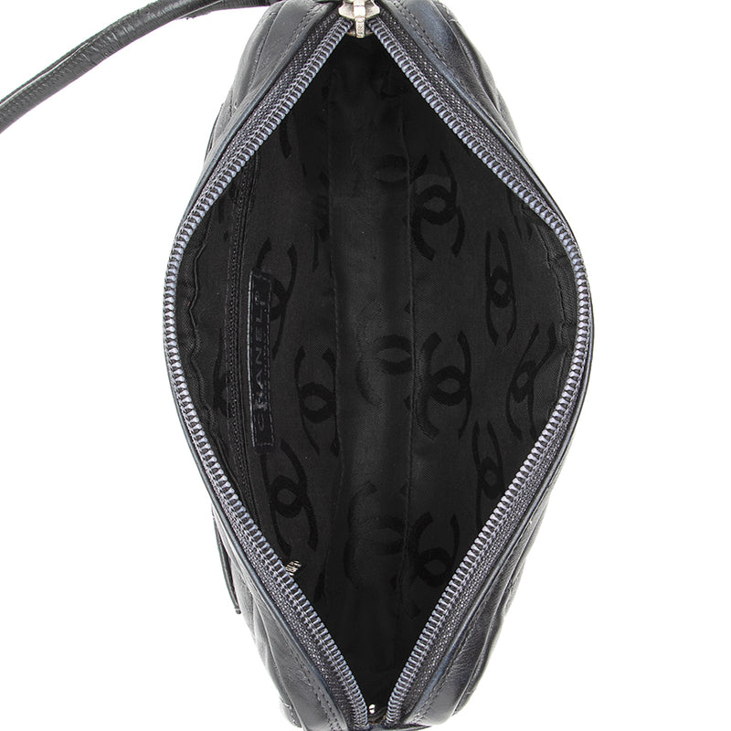 Chanel Lambskin Ligne Cambon Pochette Shoulder Bag (SHF-21049