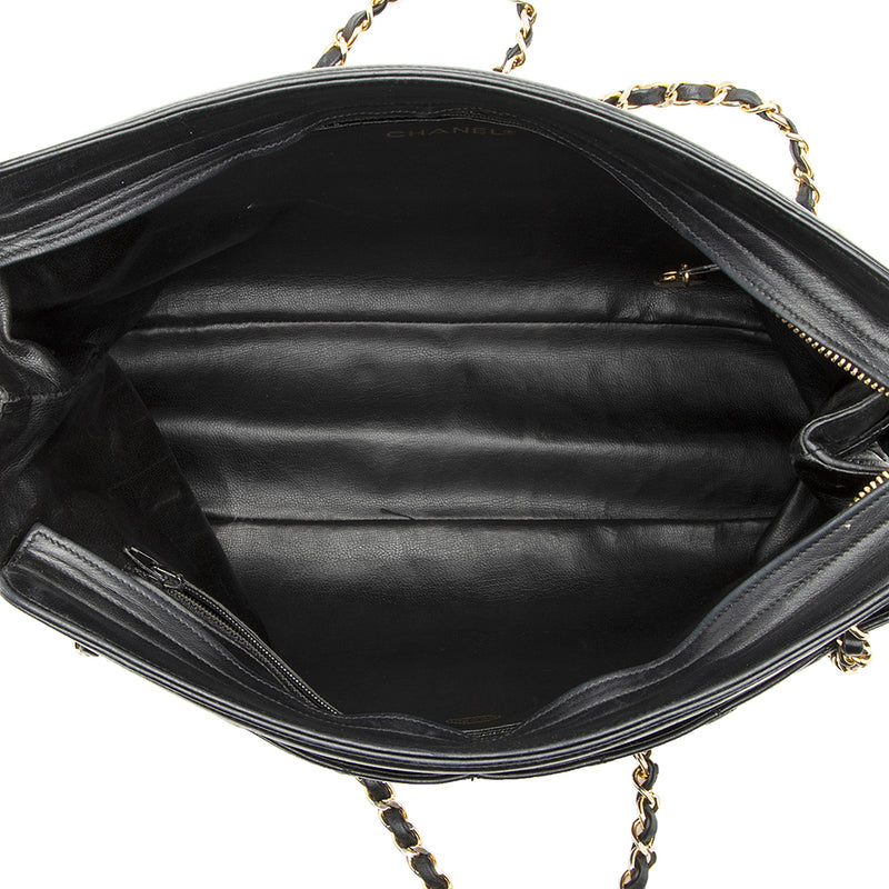 Chanel Vintage Lambskin Chain Shoulder Bag (SHF-19765)