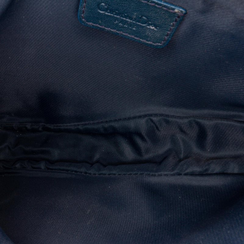 Dior Blue Mini Diorissimo Saddle Pochette Cloth Cloth ref.687991