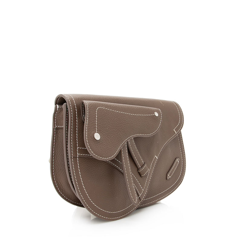 Dior X KAWS Grained Calfskin Saddle Pouch Messenger Bag (SHF-22431