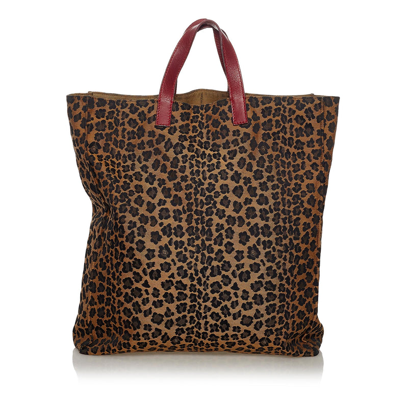 Fendi Leopard Print Nylon Tote Bag (SHG-33460) – LuxeDH