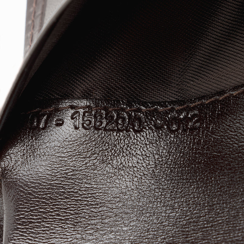 Fendi Black Zucca Key Pouch Small Leather Goods Designer Silver