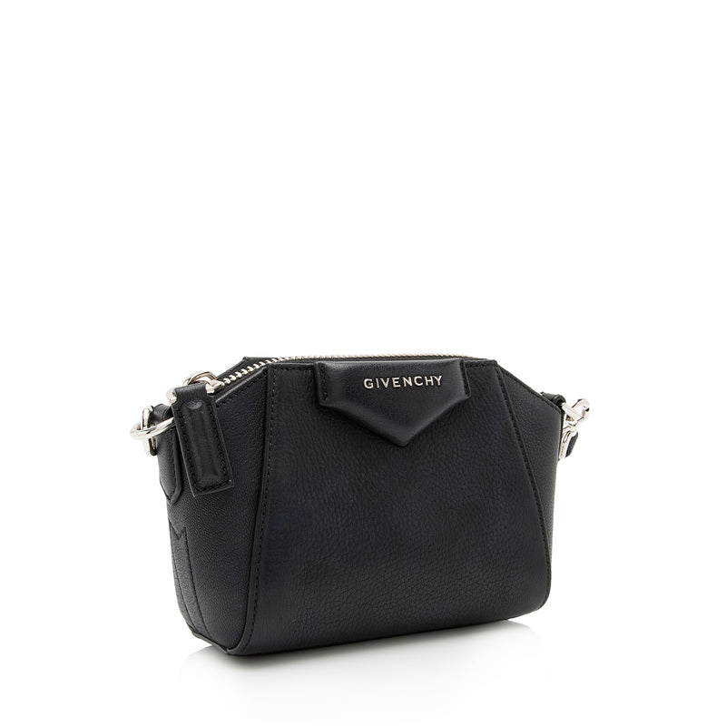Givenchy Antigona Nano Leather Crossbody Bag in Grey